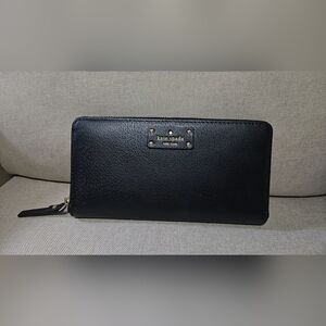 Kate Spade Black Zip-Around Wallet